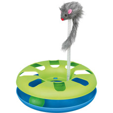Rotaļlieta kaķiem : Trixie Crazy Circle with plush mouse, ø 24 × 29 cm