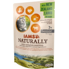Konservēta barība kaķiem : IAMS CAT Naturally Senior Lamb in gravy 85gr.