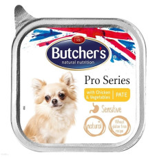 Konservēta barība suņiem : Butchers DOG Pro Series Sensitive dog with chicken 100 g