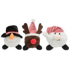 Ziemassvētku rotaļlieta no plīša dzīvniekiem : Trixie Xmas Santa Clauses/Reindeers/Snowman, plush, 18–29 cm/1 gab