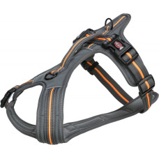 Krūšu siksna : Trixie Fusion touring harness, M–L: 61–75 cm/30 mm, graphite/papaya