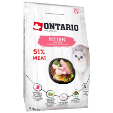Sausā barība kaķēniem - Ontario Cat Kitten Chicken, 400 gr