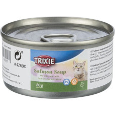 Konservēta barība kaķiem : Trixie Salmon Soup with chicken and salmon, 80 g