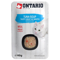 Konservi kaķiem – Ontario Soup Adult Tuna with Vegetables, 40g