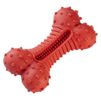 Rotaļlieta suņiem - Gimborn DOG RED TITAN CURVY BONE