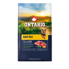 Sausa barība suņiem – Ontario Adult Mini, Lamb and Brown Rice, 0,75 kg