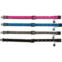 Kakla siksna kaķiem - Trixie Cat collar rhinestone gems, velvet, 1 gab