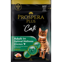 Barība kaķiem – Prospera Plus Adult 1+ Chicken Optimal Wellness, 2 kg