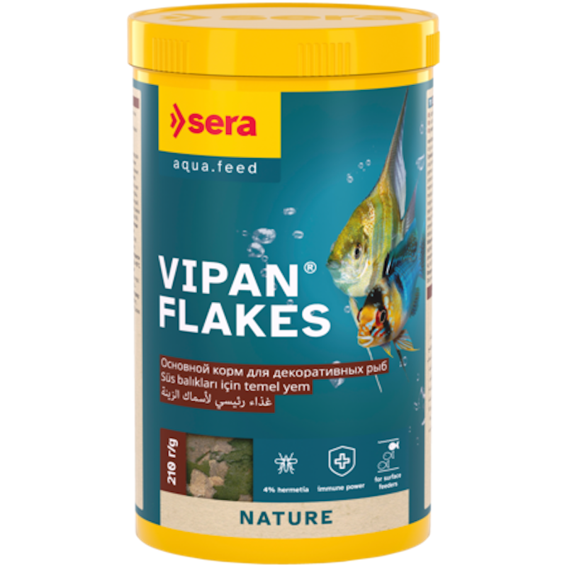 Pārslveidīga barība dekoratīvajām zivīm - Sera Vipan Nature 1000ml (210g)
