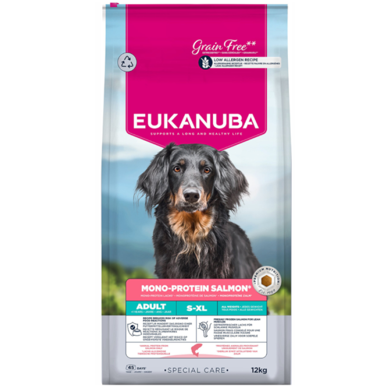 Сухой корм для собак - Eukanuba Adult Special Care Mono protein Salmon 12KG