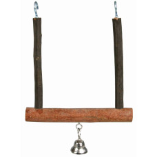 Rotaļlieta putniem : TRIXIE Natural Living swinging trapeze with bell, 12 x 15 cm