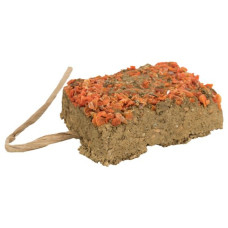Papildbarība maziem dzīvniekiem : Trixie Clay brick with carrots, 100 g