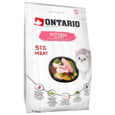 Sausā barība kaķēniem - Ontario Cat Kitten Chicken, 2 kg
