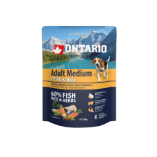 Sausa barība suņiem - Ontario Dog Adult Medium Fish and Rice, 750 gr
