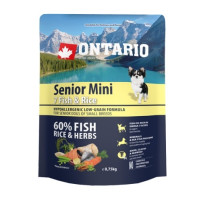 Sausa barība suņiem - Ontario Dog Senior Mini Fish and Rice, 0.75 kg