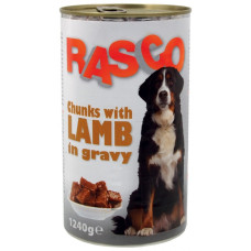 Konservi suņiem : Rasco Dog Can lamb pieces in sauce 1240g
