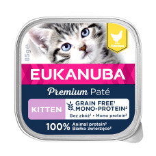 Konservēta barība kaķēniem - Eukanuba Cat Kitten Chicken Pate Mono 85g