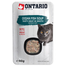 Консервы для кошек – Ontario Soup Adult Ocean Fish with Vegetables, 40г