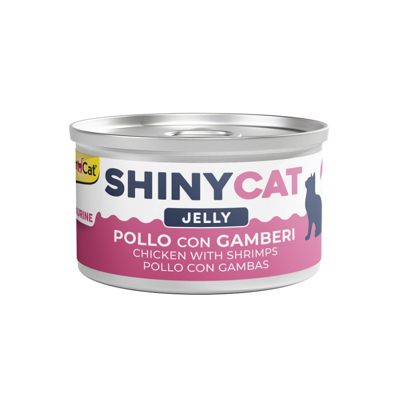 Konservēta barība kaķiem - Gimborn SHINYCAT Jelly Chicken with Shrimps 70g