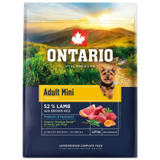 Sausa barība suņiem – Ontario Adult Mini Lamb & Brown Rice 2.25 kg