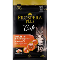 Barība kaķiem – Prospera Plus Adult 1+ Chicken Delicate Digestion, 0,4 kg