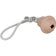 Rotaļlieta suņiem - Trixie Xmas bell on a rope, natural rubber/rope, ø 12/36 cm