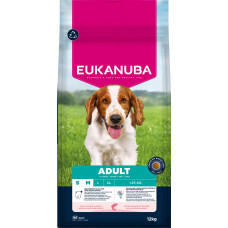 Sausa barība suņiem - Eukanuba Adult Small and Medium, Salmon and Barley 12 kg