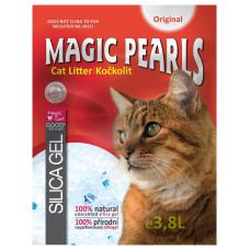 Silikona smiltis kaķu tualetei :  MAGIC PEARLS Original, 3.8 l