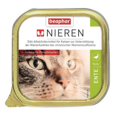 Pilnvērtīga diētiska kaķu barība (pastēte) : Beaphar NIERDIEET ENTE 100G.