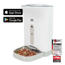Automātiskais barības dozators : Trixie TX8 Smart automatic food dispenser, 4.3 l/24 × 38 × 19 cm, white