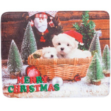 Ziemassvētku paliktnis zem bļodām mājdzīvniekiem : Trixie Xmas Merry Christmas Lying mat, 50*40cm