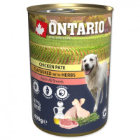 Konservi suņiem - Ontario Dog Chicken Pate with Herbs 400 gr