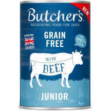 Konservi kucēniem : Butchers DOG Original Junior with beef chunks in Jelly 400g