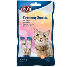 Gardumi kaķiem : Trixie Creamy Snack with shrimp, 5×14g