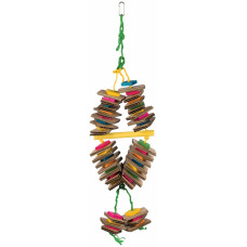 Rotaļlieta putniem : TRIXIE Wooden Toy with Sisal Rope, Colourful, 18*35 cm