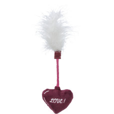 Rotaļlieta kaķiem - Trixie Valentine's heart with feather,plush,7cm/25cm.