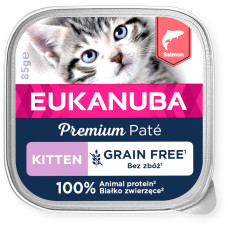 Konservēta barība kaķēniem - Eukanuba Cat Kitten Salmon pate 85g