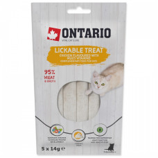 Лакомство для кошек – Ontario Lickable Treats Chicken Flavoured with Multi Vitamins, 5 x 14 г 