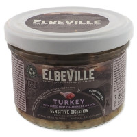 Konservi suņiem – ElbeVille Sensitive Digestion, Turkey with Mint, Chamomile and Spinach, 220 ml