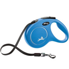 Inerces pavada suņiem : Trixie Flexi New Classic, tape leash, S: 5 m, blue