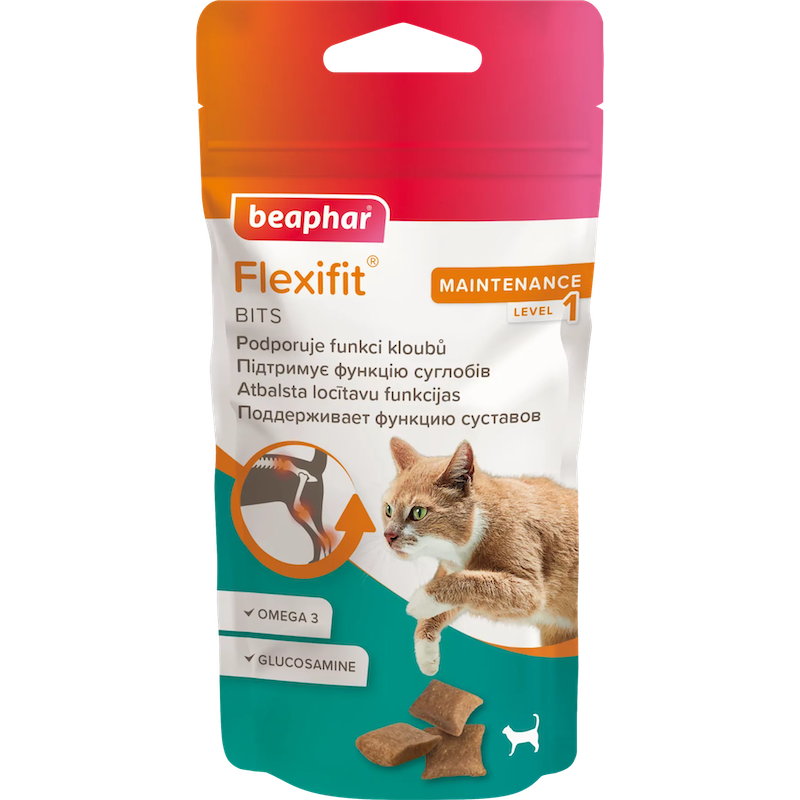 Vitamīnizēta papildbarība - Beaphar FLEXIFIT BITS CATS 35g