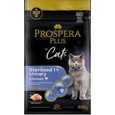 Barība kaķiem – Prospera Plus Sterilized 1+ Chicken Urinary, 0,4 kg