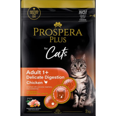 Barība kaķiem – Prospera Plus Adult 1+ Chicken Delicate Digestion, 2 kg