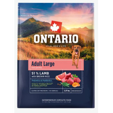 Sausa barība suņiem – Ontario Adult Large, Lamb and Brown Rice, 2,25 kg
