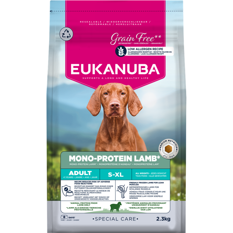 Сухой корм для собак - Eukanuba Adult special Care Mono protein Lamb 2.3kg
