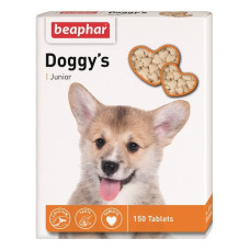 Beaphar DOGGY'S Junior, 150tab. Vitamīnizēta papildbarība sirsniņu formā kucēniem no 6 ned