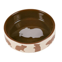 Bļoda dzīvniekiem, keramika - Trixie Ceramic bowl with motif, hamster, 80ml / 8 cm