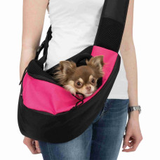 Soma suņu pārvadāšanai : Trixie Sling Front Bag, 50 × 25 × 18 cm, pink/black