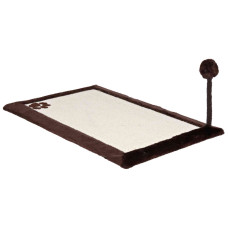 Nagu asināmais : Trixie Scratching mat with plush border, 70 × 45 cm, dark brown