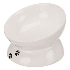 Bļoda dzīvniekiem, keramika : Trixie Double Bowl, 2*0.2l/11cm, white